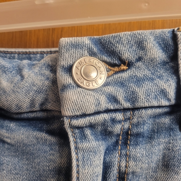 American Eagle Outfitters Light Blue Distressed Mini Skirt - Picture 4 of 7